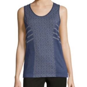 Liz Claiborne Blue and Gray Print Tank Top